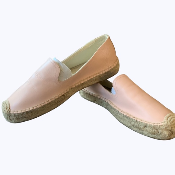 Soludos Pink Leather Smoking Espadrille SZ 7 - Picture 2 of 12